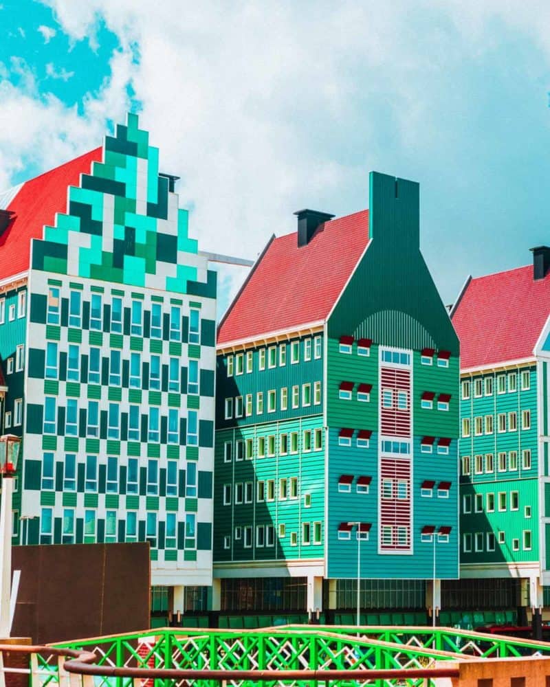Zaandam Netherlands! Home to some of the coolest buildings I have ever seen! Top things to do in the Netherlands! See the canals of Amsterdam, fields of tulips, Anne Frank Museum, Cube Homes of Rotterdam, and Zaandam Netherlands. #avenlylane #avenlylanetravel #netherlands #amsterdam #europe